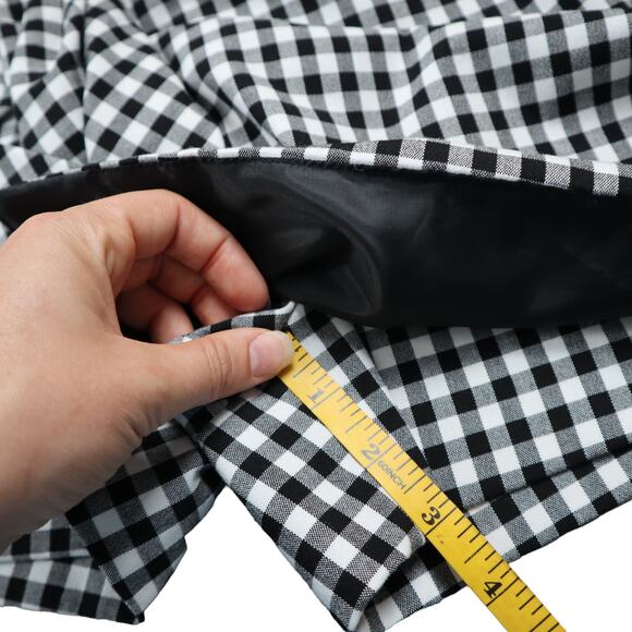 Zara Womens Gingham Wrap Skort Size Small Black White Preppy Picnic Brunch Date - Picture 11 of 11
